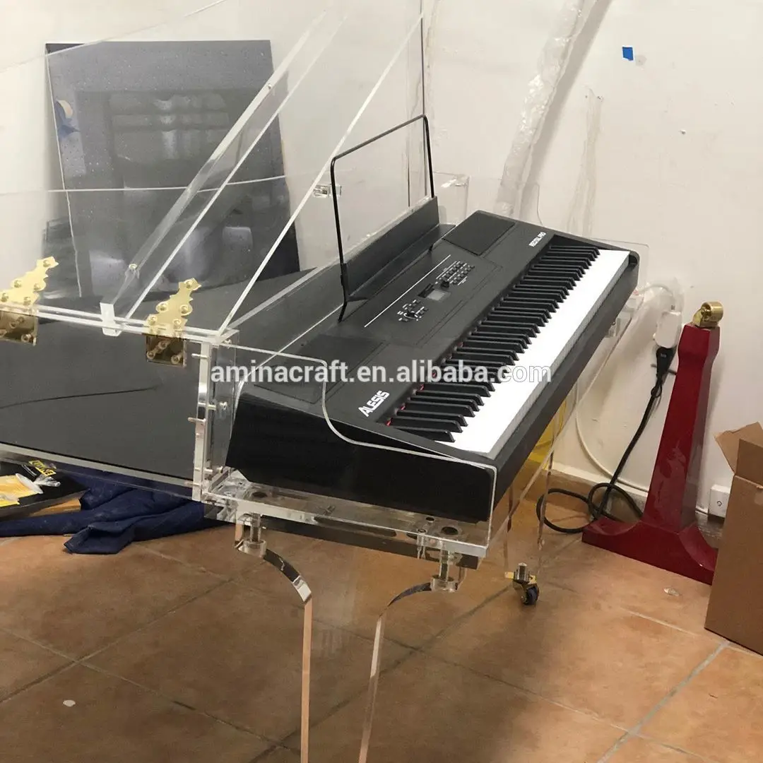  Прозрачное акриловое фортепиано Амина Craft с акриловым BenchHot sale products