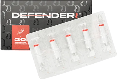 Round Lined Short Tape Defender Cartridge Needle