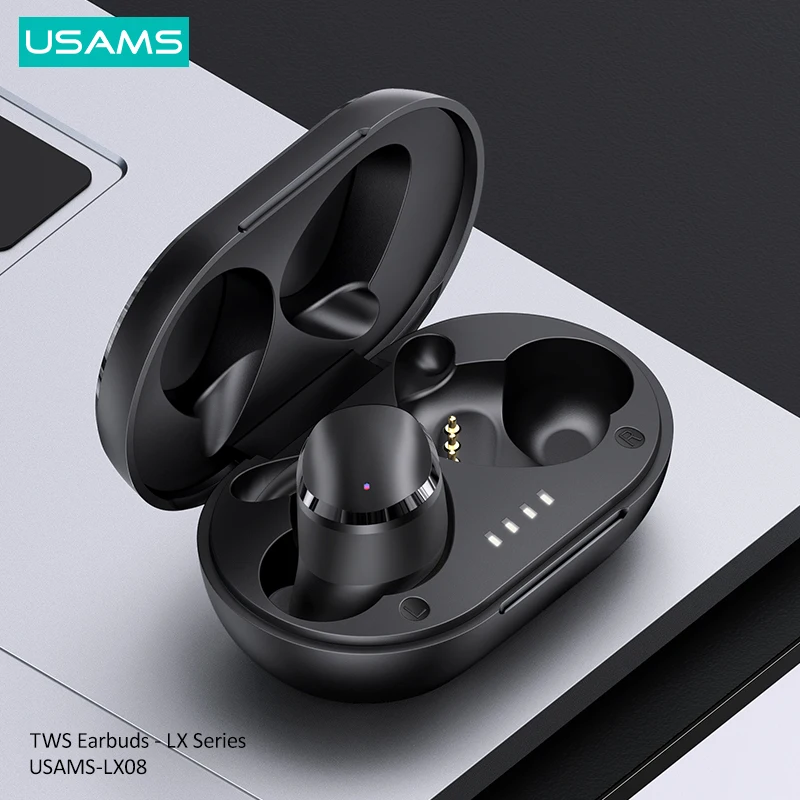 USAMS BT 5.0 Extra Mini TWS True Wireless Sensitive Touch Control Headset Headphone