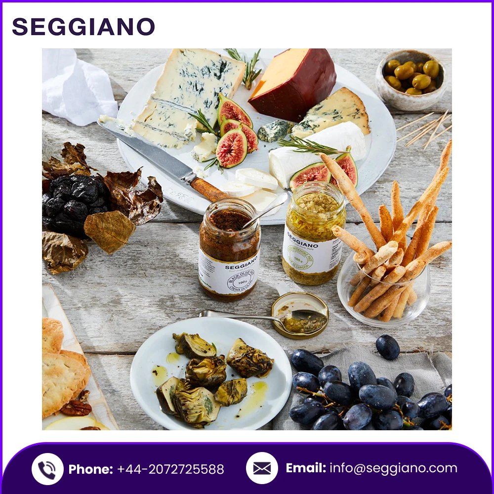 Wholesale Fresh Olives Supply Seggiano Organic Rosate di Bitteto Olives 190g