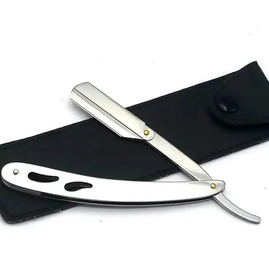 Custom Wholesale black metal cut throat straight razor for barber
