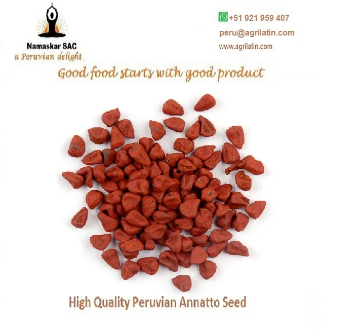 Пищевая добавка пигмент Annatto экстракт семян порошок из Перу + 51 921959407