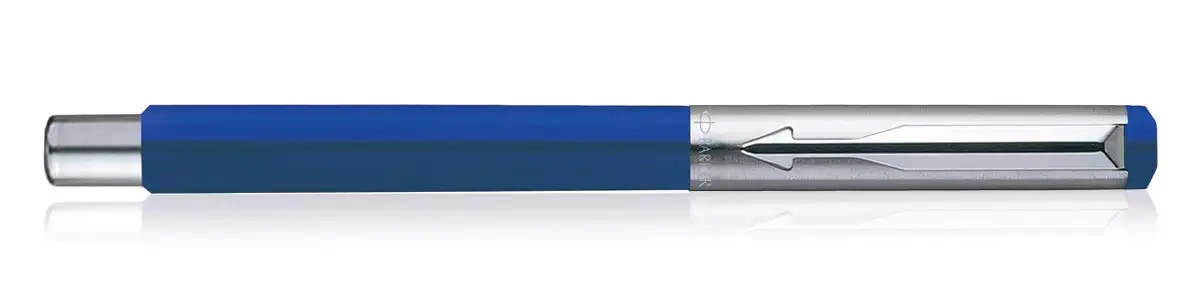 Fountain pens parker vector metallix chrome trim premium parker fountain pens custom logo promotional pens free blue ink bottle