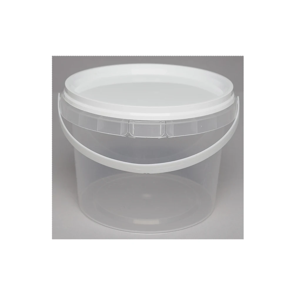 
Plastic bucket container 800 ml plastic round packaging with control lock and lid any color request wholesale from manufacturer jar 