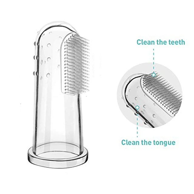 Soft Silicone Finger Toothbrush Cleaning Finger Brush for Pets
