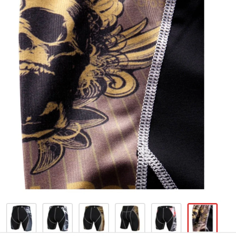 Summer Mens Compression Tights Running Shorts GYM Fitness Short Pants Quick-drying Stretch Football Trousers Jogging