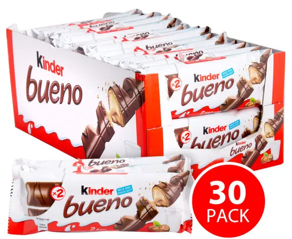 Kinder Bueno filled with Hazelnut Chocolate Bars