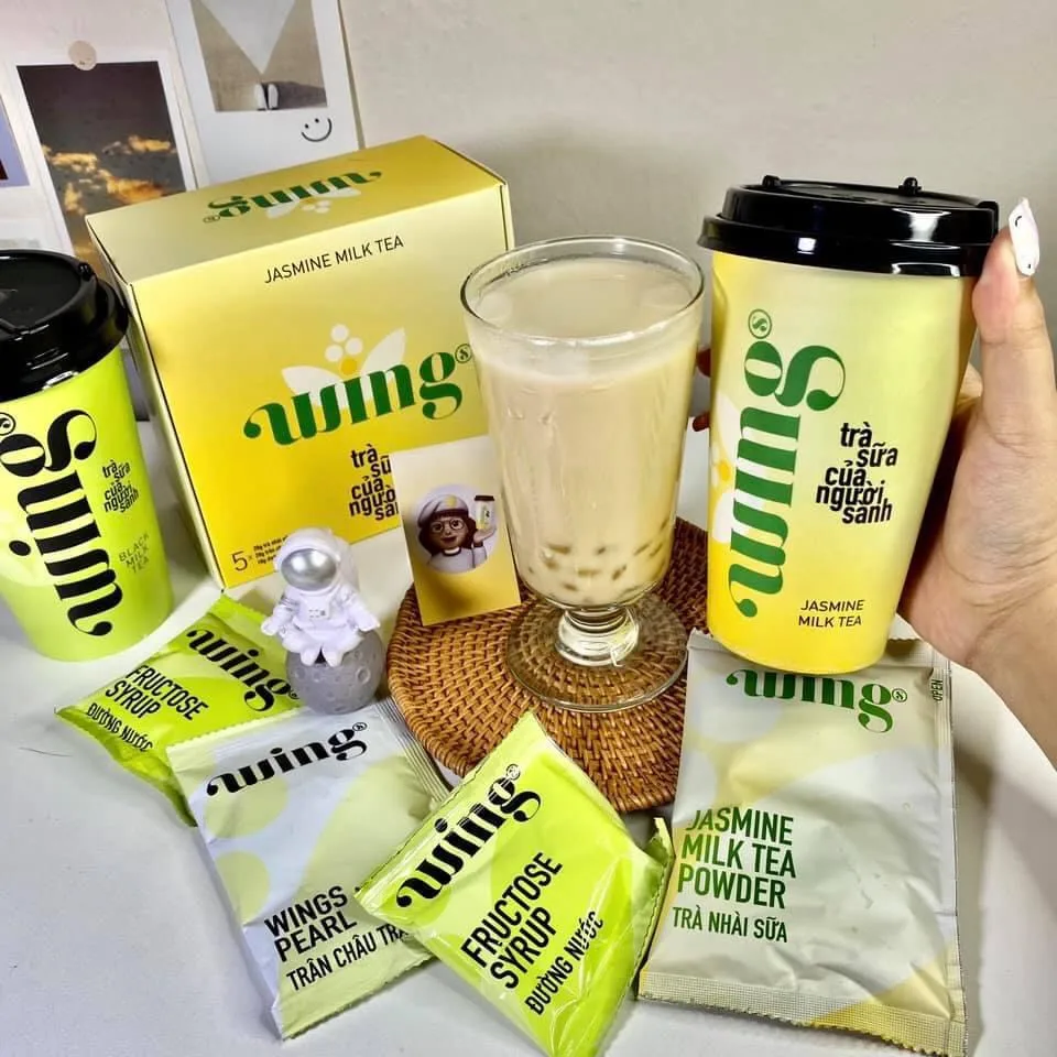 Мгновенный Жасмин Milktea с белым жемчугом 1 упаковка 6 чашками