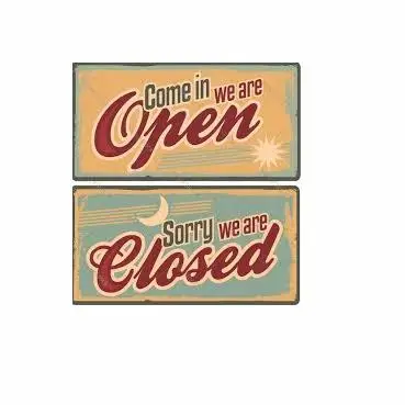 OPEN & CLOSED VINTAGE METAL CUSTOM SIGN BEST QUALITY GIFT METAL CRAFT OPEN AND CLOSED VINTAGE CUSTOM SIGN