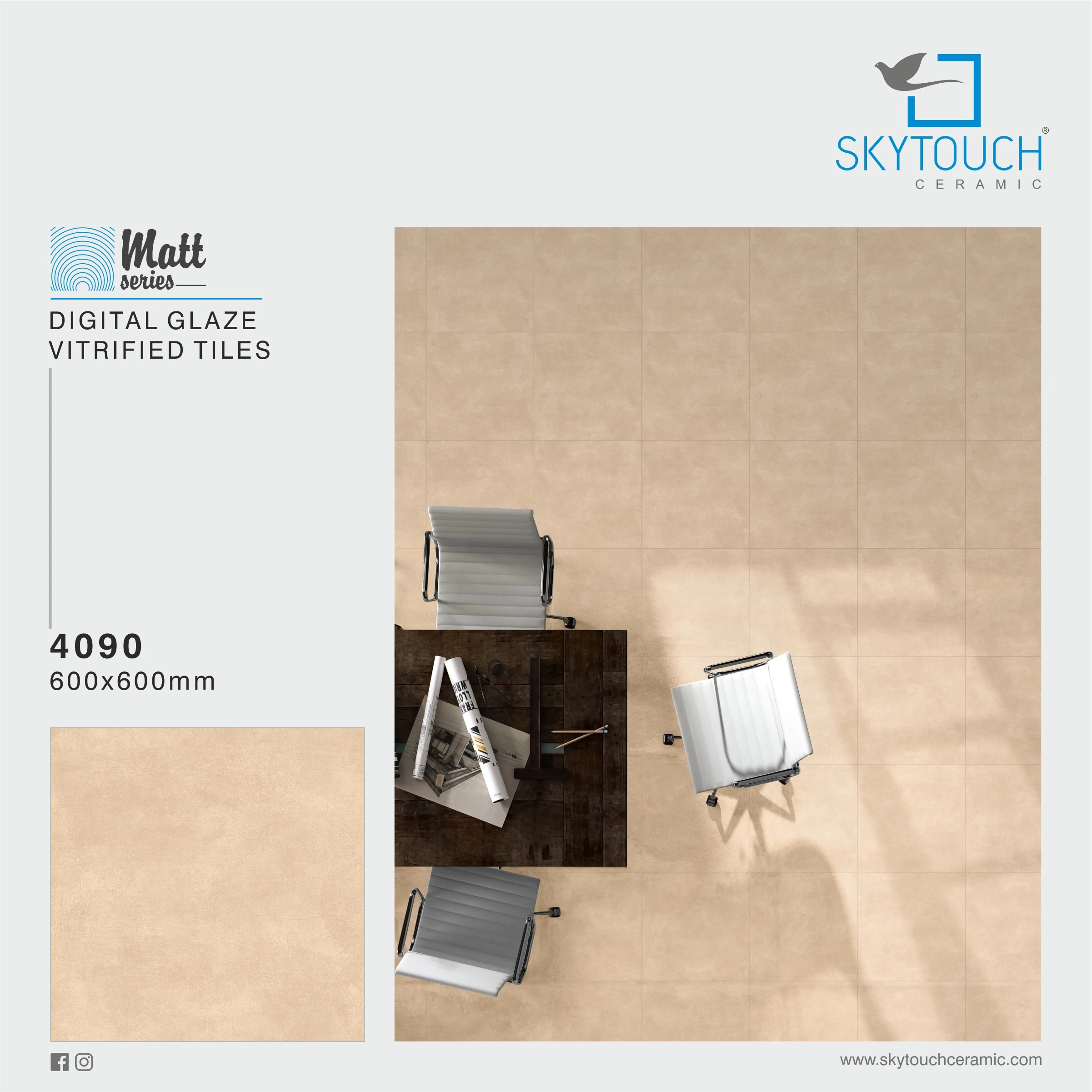 Matt Textured Finish Marble Look Choco Brown Porcelain Floor Tiles Indian Manufacturer Bulk Tiles Supplier 600x600mm Digital Porcelain floor Tiles