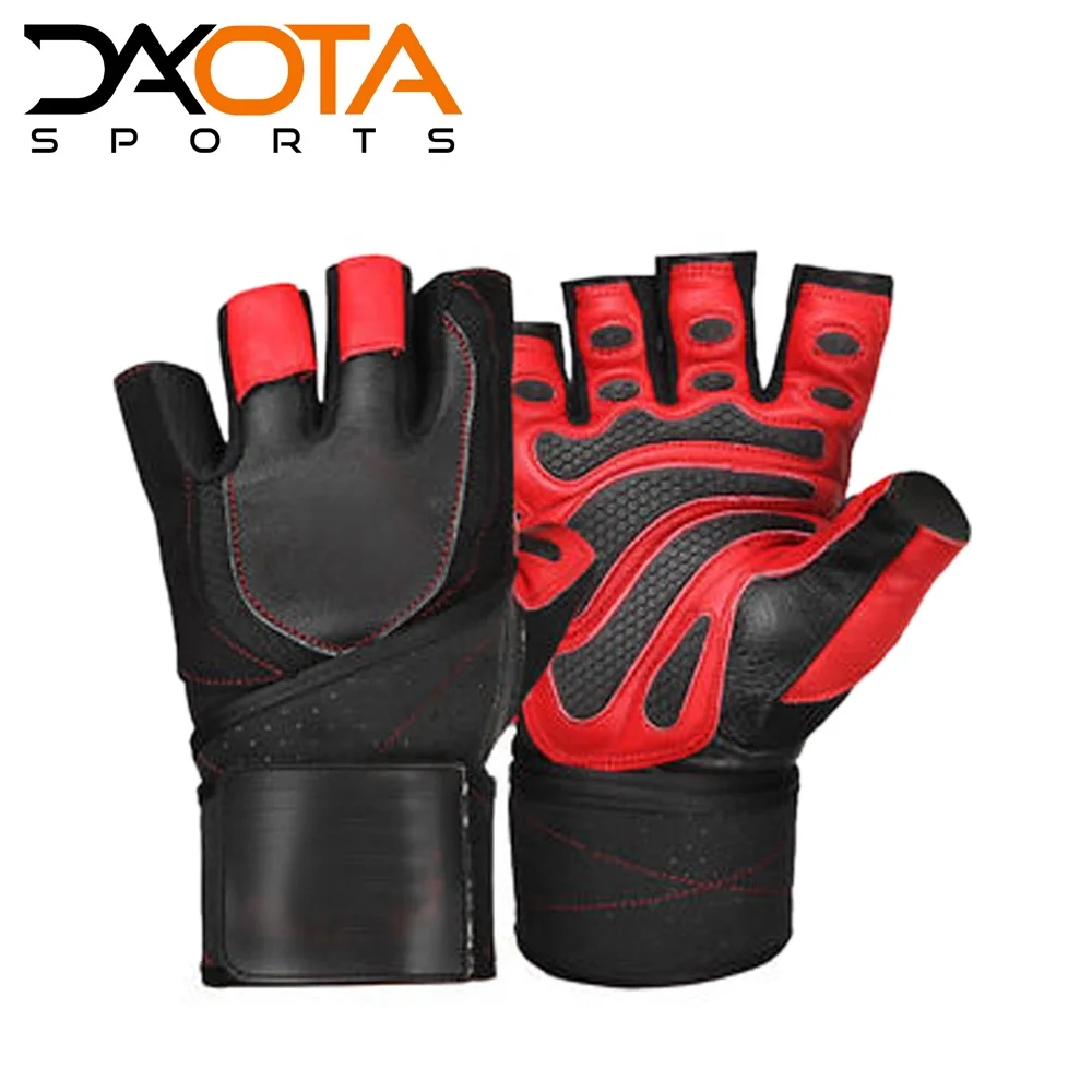 Перчатки унисекс для фитнеса с половинками пальцев тяжелой атлетики дышащий кожаный дизайн тренажерного