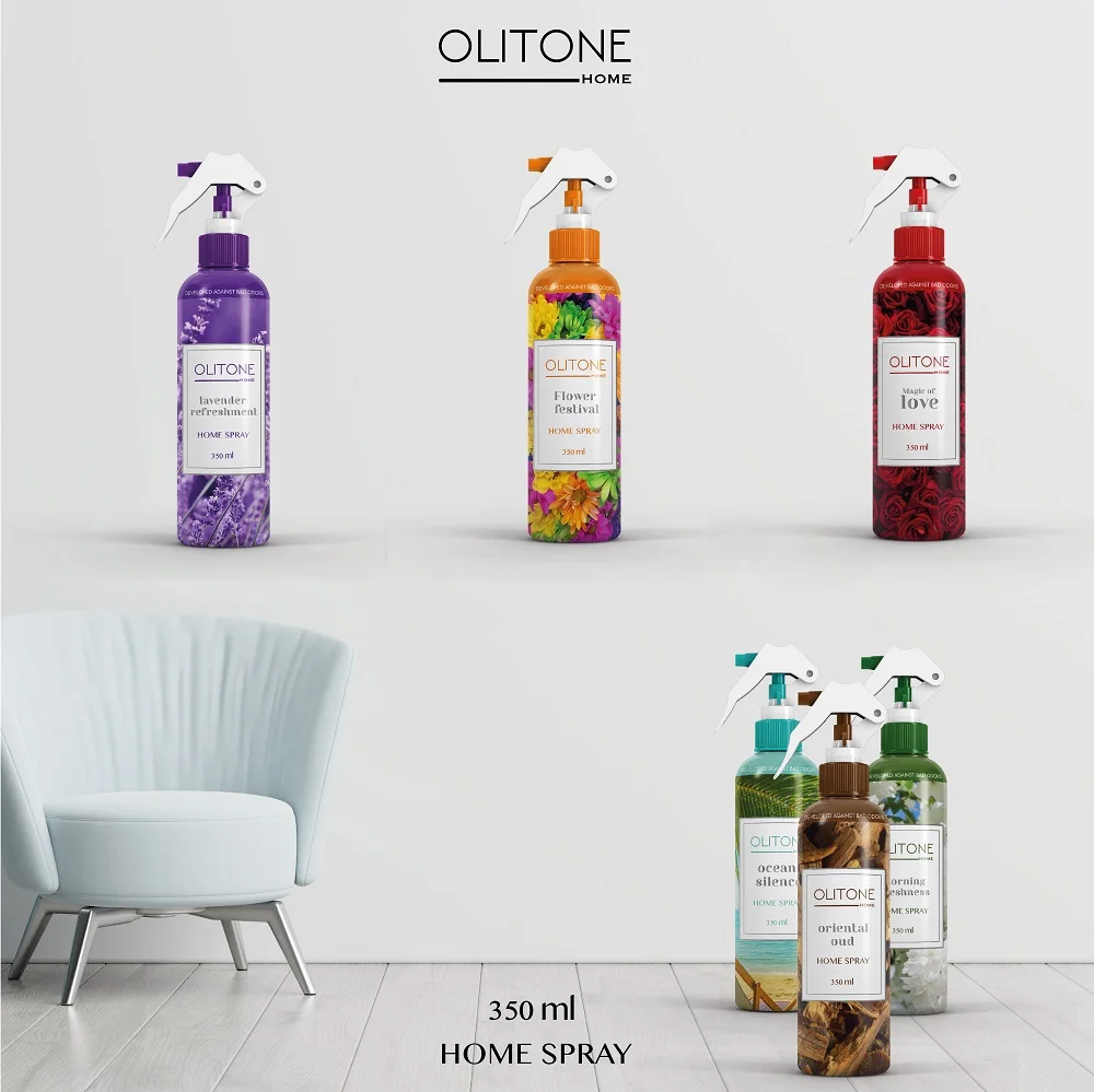 OLITONE Essential Oil Home Spray 350ml Air Freshener Spray for Home Office bathroom Flower Festival Fragrance made in Turkey