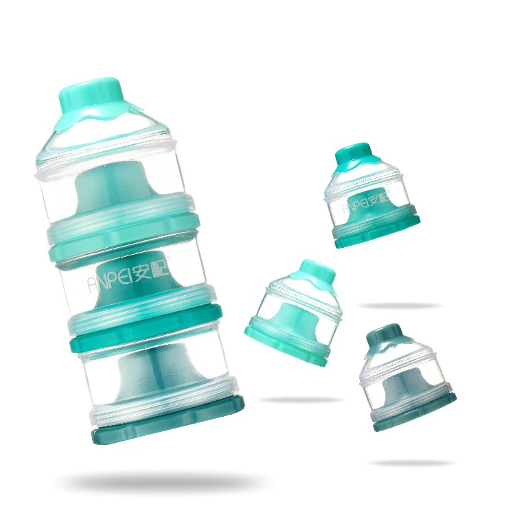 Three layer portable factory-price bpa-free baby milk powder dispenser