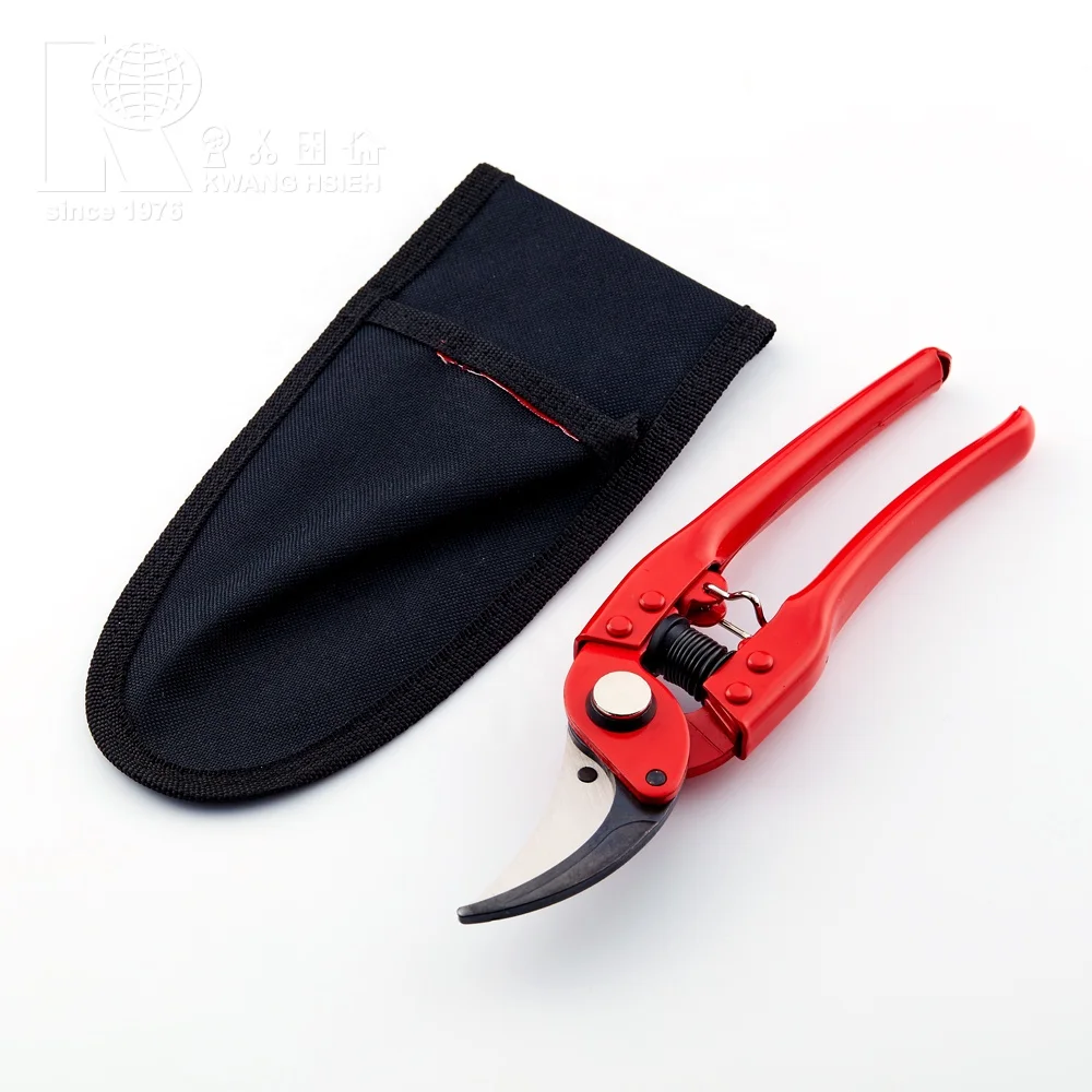 Kwang Hsieh High Quality Full Metal Hand Pruner with Nylon Pouch