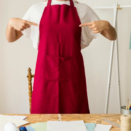 Wholesale high quality cotton long kitchen cooking chef apron, OEM, ODM