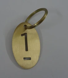Handmade Casted Brass Key Chain Latest Pure Brass Made Numeric and Alphabetical Key Ring At Affordable Price