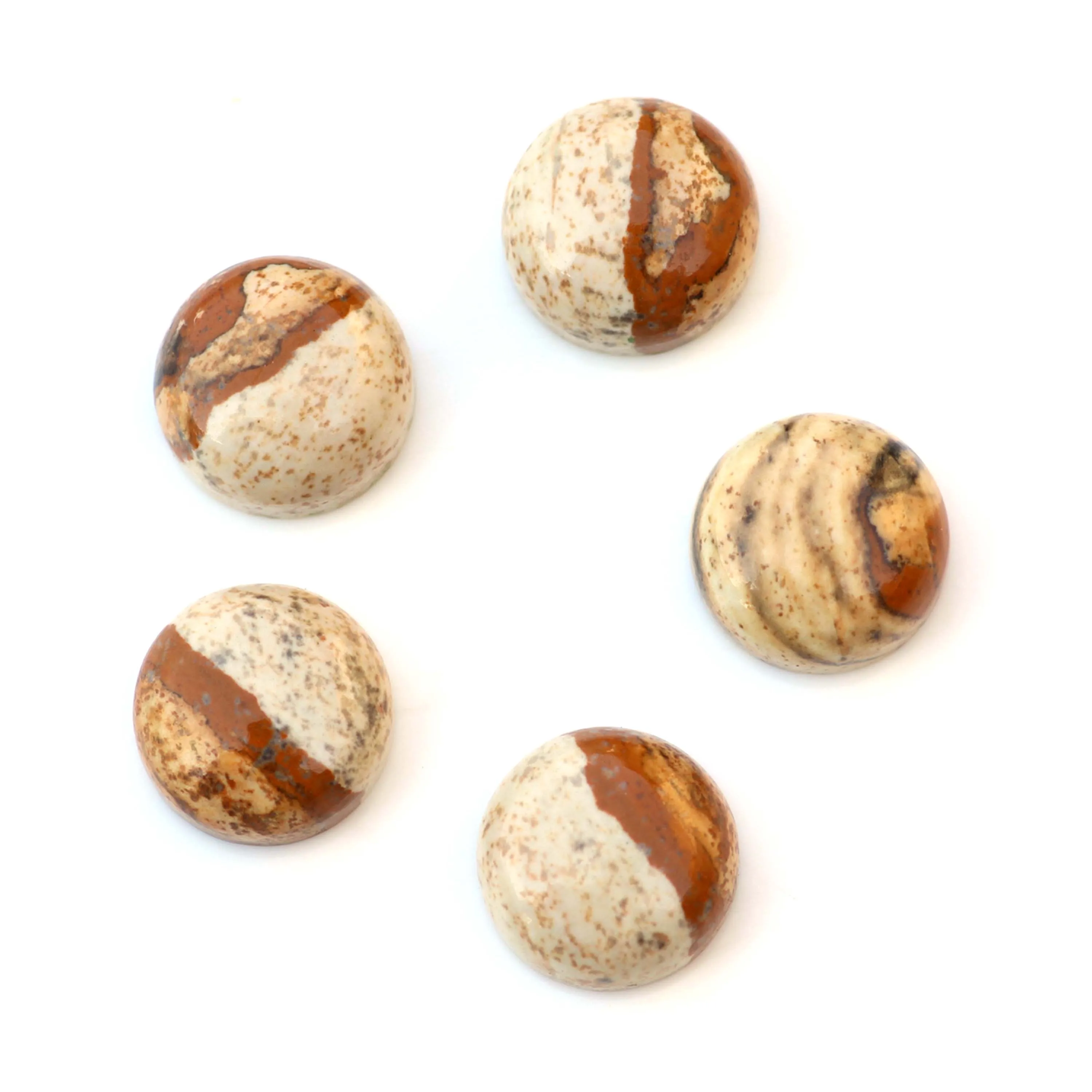 12 мм Круглый круглый кабошон с плоской задней стороны натуральный Гладкий рисунок яшмы калиброванный свободный драгоценный камень для изготовления ювелирных изделий производитель