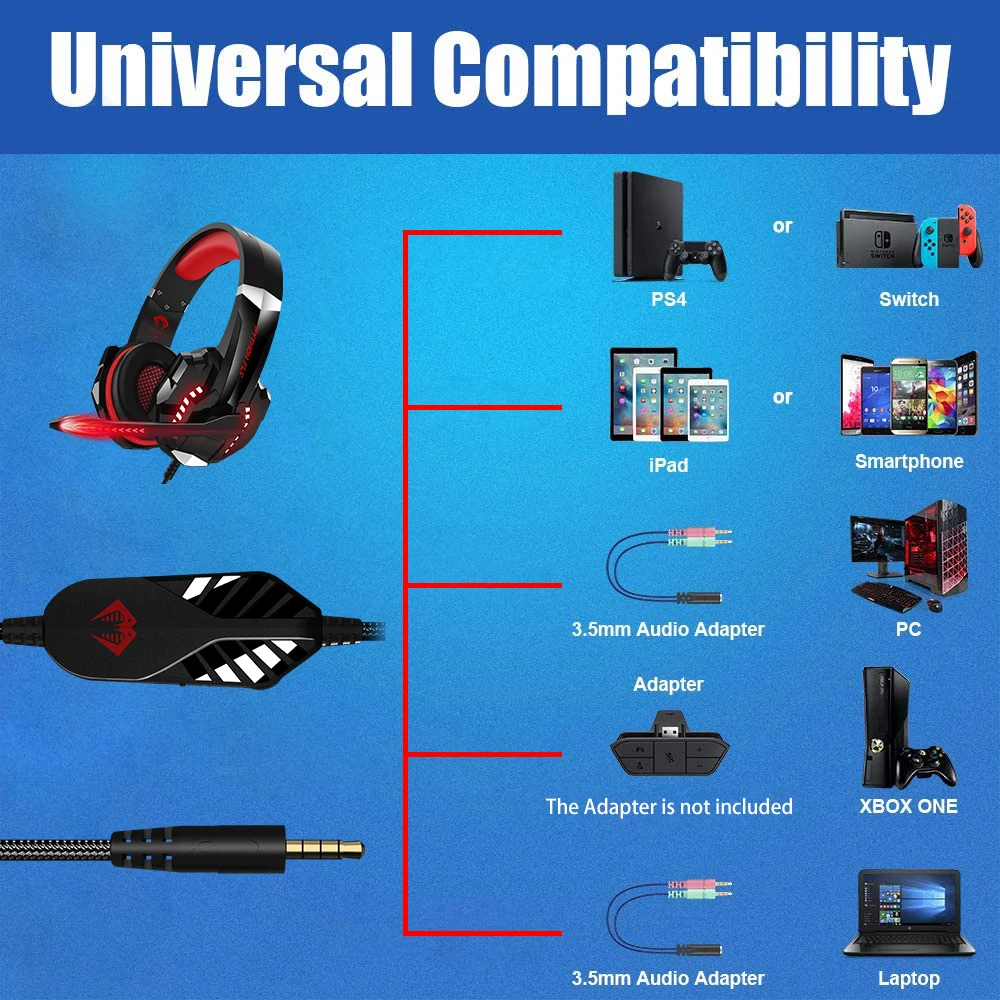 
Free Sample Computer Wired Headset Headphone Gamer Para Celular Gaming Headset USB Earphone And Headphones H9000 Pro For PC 