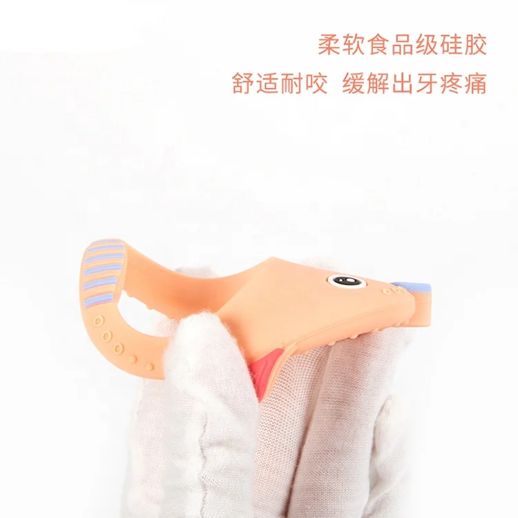 AppleBear Funny Baby Rubber Animal Cute Chicken Toy Silicone Teething Teether