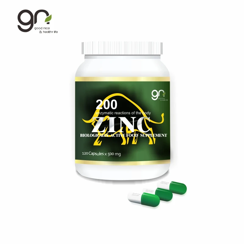 
The Zinc capsules 200 kinds enzymatic reactions of the body effect in biologically active food supplement 