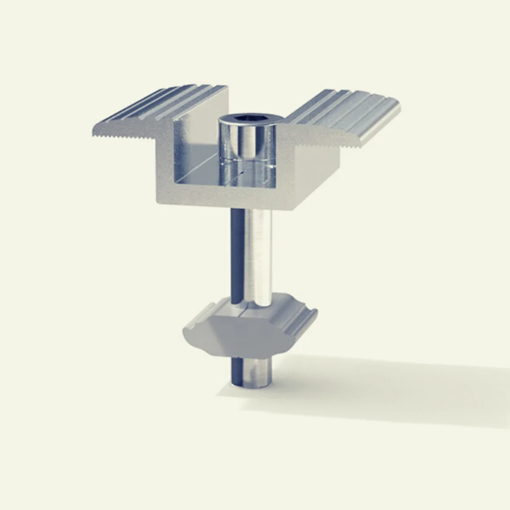 Aluminum Mid Clamp Solar Mounting Structure Components for Solar Light by Medieval Edge
