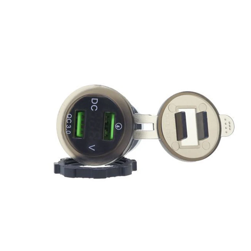 Custom Bulk Factory Dc 12v 24v Dual USB Port Qc3.0 Car Charger Socket Outlet USB -c in-Car Chargers