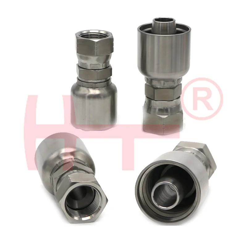 1 шт. Обжимные фитинги для гидравлического шланга с резьбой JIC
