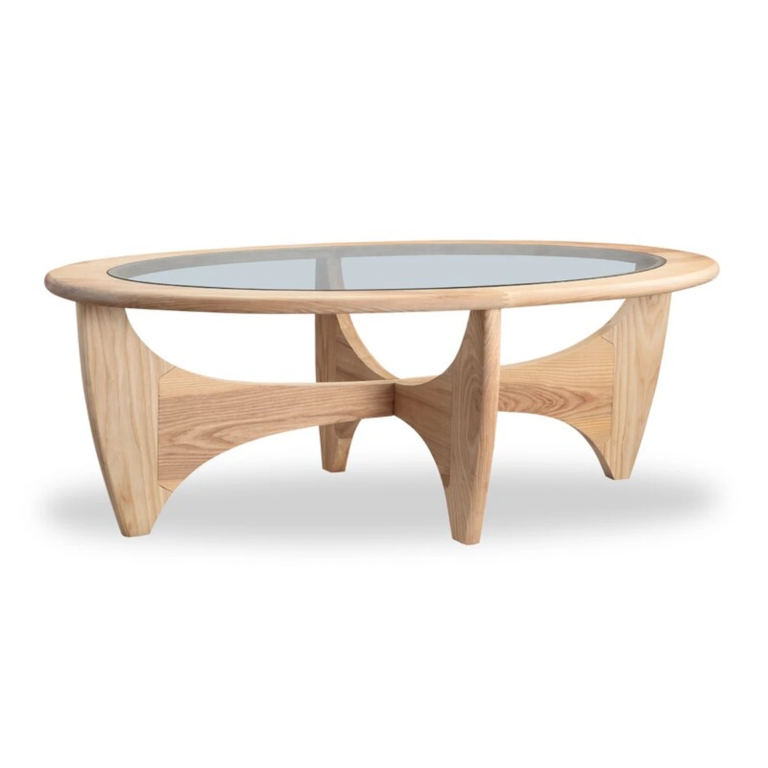 Premium Quality Classic Modern Furniture Oval Glass Top Coffee Table for Wholesale Purchase
