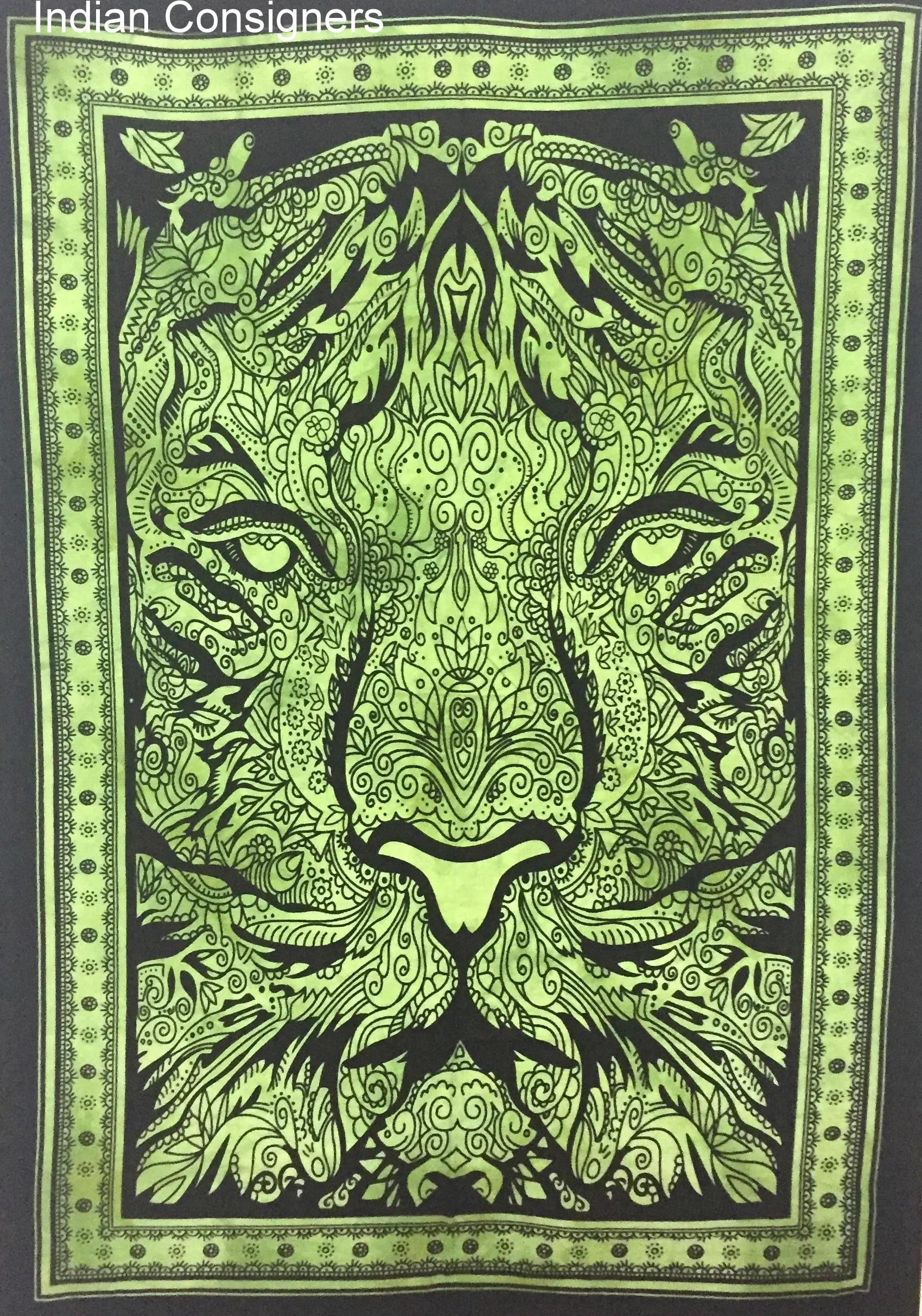 Cotton Beautiful Wall Hanging Lion Face Tapestries Small Poster Home Decor Wall Art Handmade