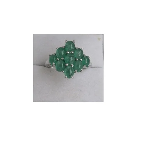 Emerald Silver  ring