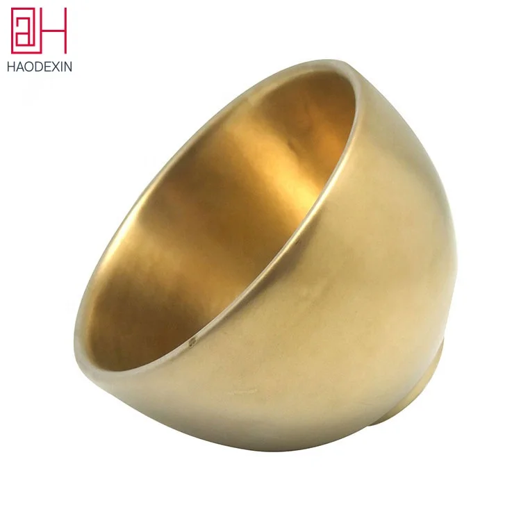 HAODEXIN home decor 10oz Buddha matte gold ceramic temple candle bowl jars ceramic food soup bowl for scented candle making