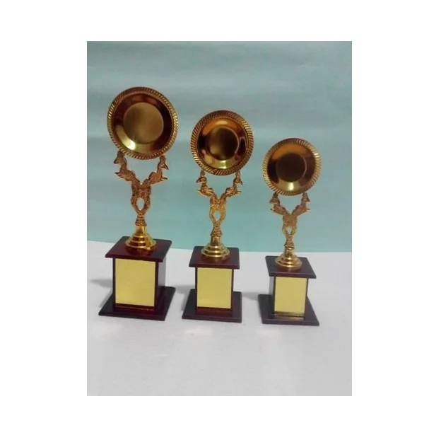 Personalized  classic Sports Trophy wholesale unique modern handmade Metal Gold plated customized logo print fancy vintage