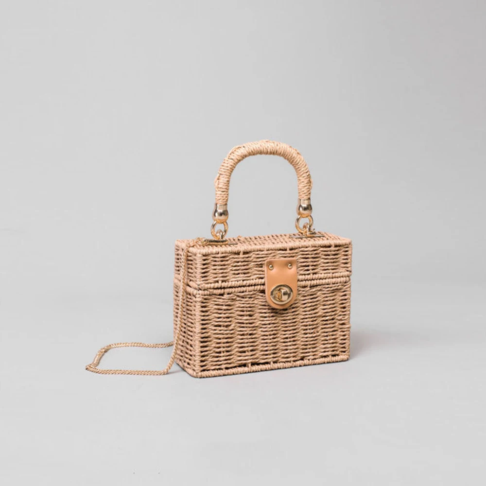 Paper Rope Cross  Slung Grass Woven Small Fragrant Wind Spot Manual Cane Handmade Bag