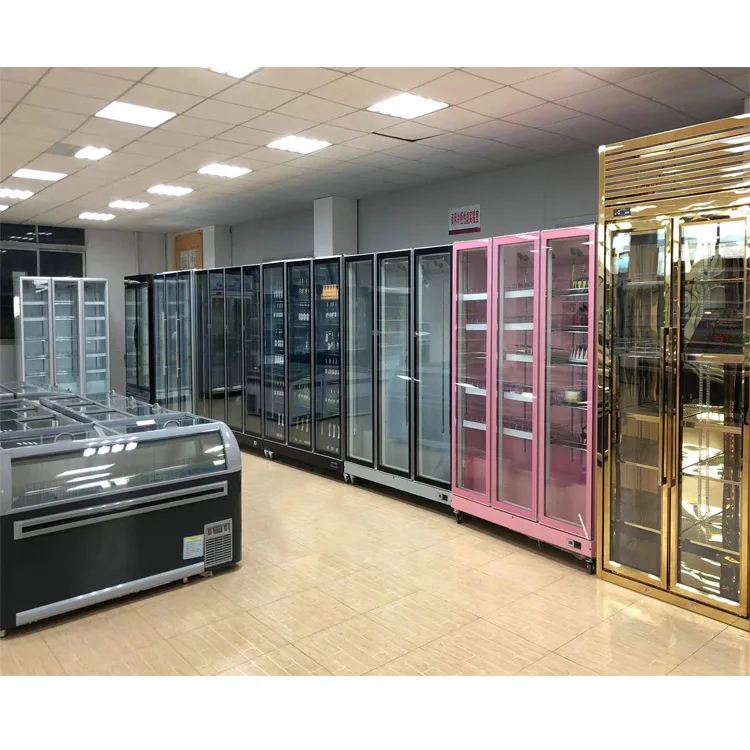 Refrigeration Equipment Supermarket Commercial Refrigerator Cold Showcase Display Cooler Air Curtain Freezer Refrigerators