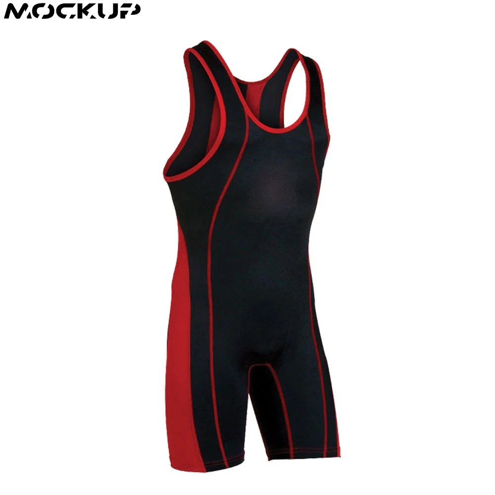 Custom Wrestling Singlet Men Body Wear Bodysuit Overalls One-piece Men Transparent Wrestling Singlets