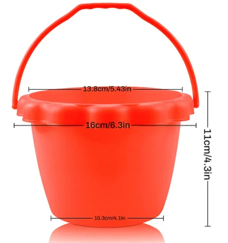 Custom Size Plastic Beach Sand Pails and Sand Shovels Plastic Beach Bucket Set for Kids in Summer Outdoor Activities