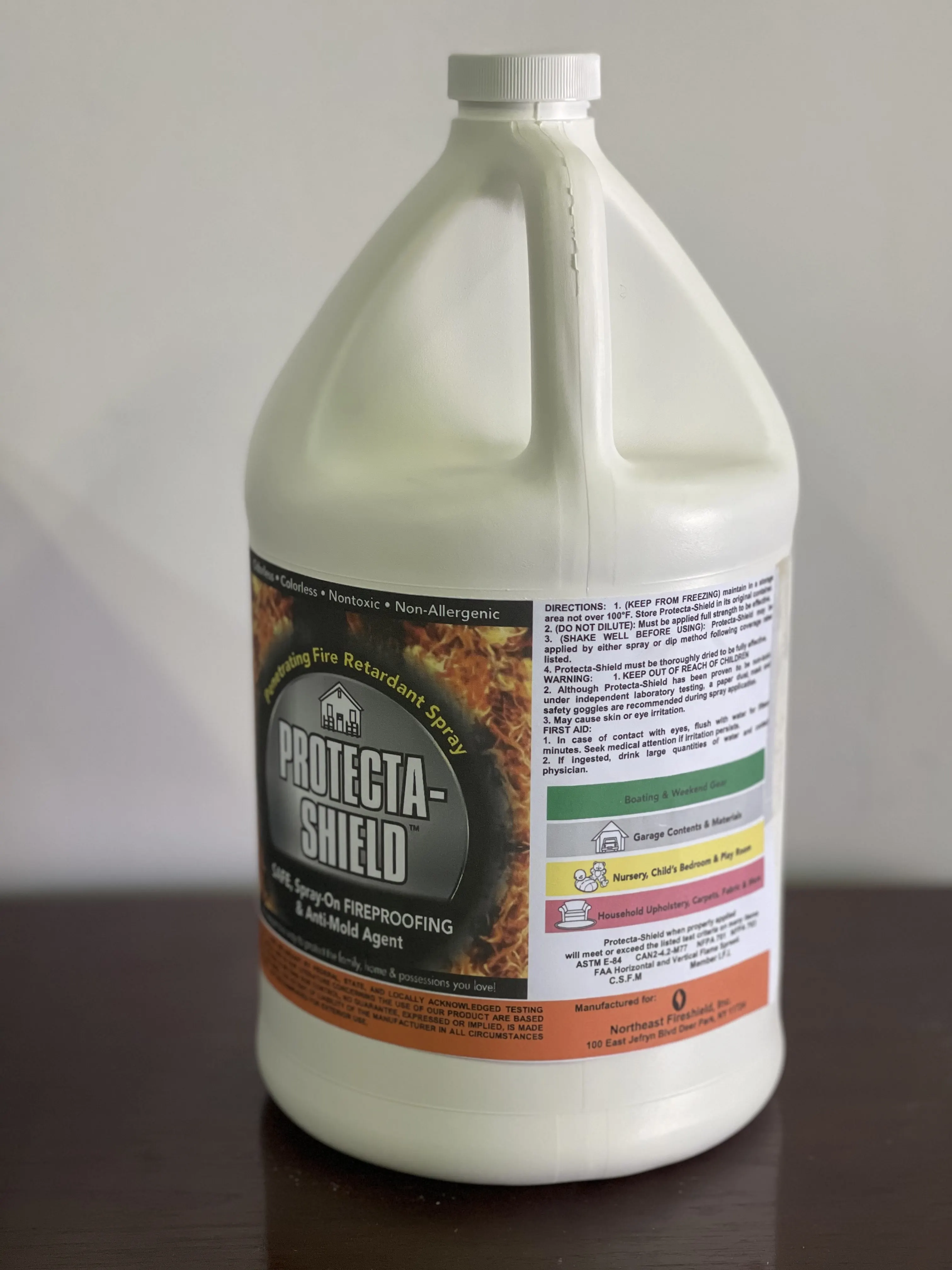 Protecta-Shield Non Allergenic Penetrating Fire Retardant Spray Ordoless Colorless Nontoxic