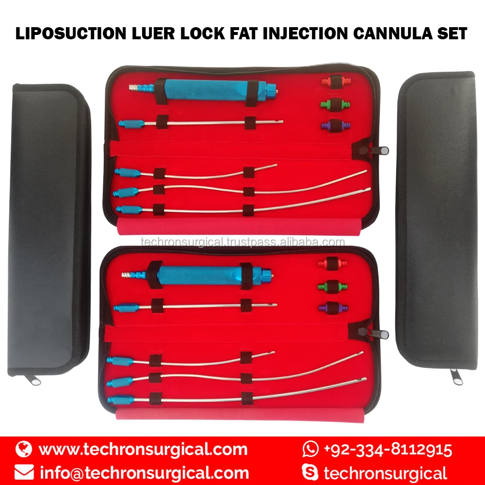 Basic Liposuction Fat Injection Cannulas Kit for Breast/ Buttock/ Thighs Augmentation