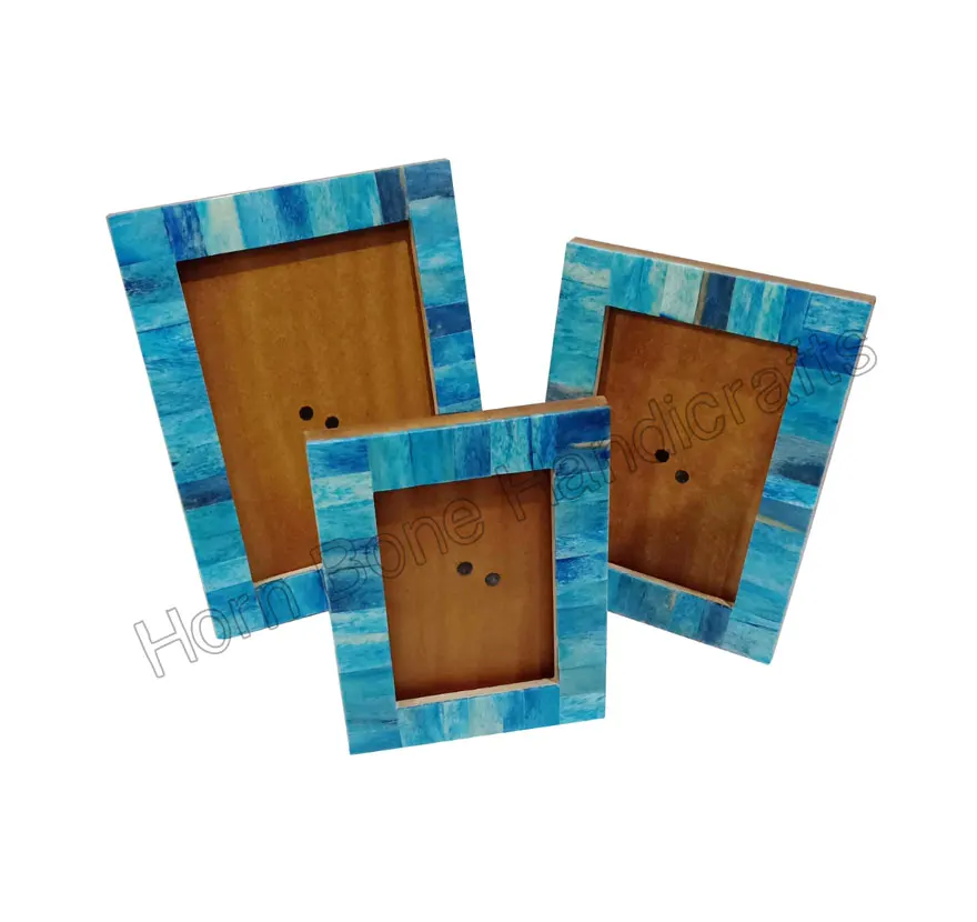 High Quality Modern Antique Natural Bone Inlay Molding Picture Frame with Photo Album for Home Decoration Custom Picture Frame