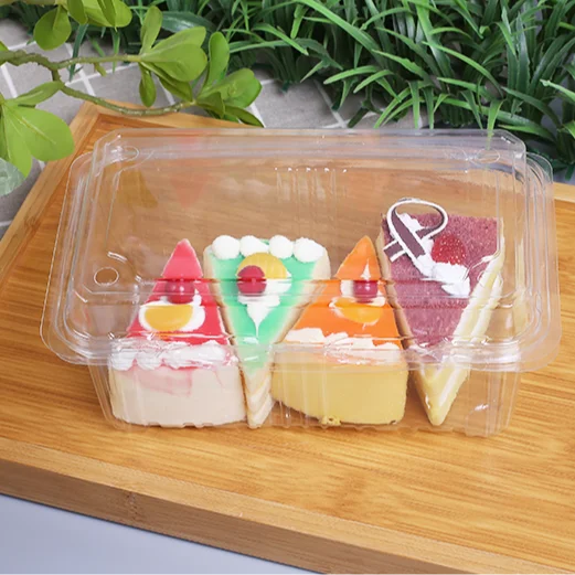 
wholesale Disposable transparent blister PET cake dessert plastic packaging box 