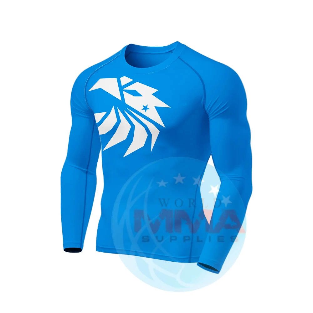 Rash Guard Shirts Custom Blank Mens Sublimated Rash Guard Best Quality Lycraa Pink Women Black Yellow Green Surf Trend XXL Blue