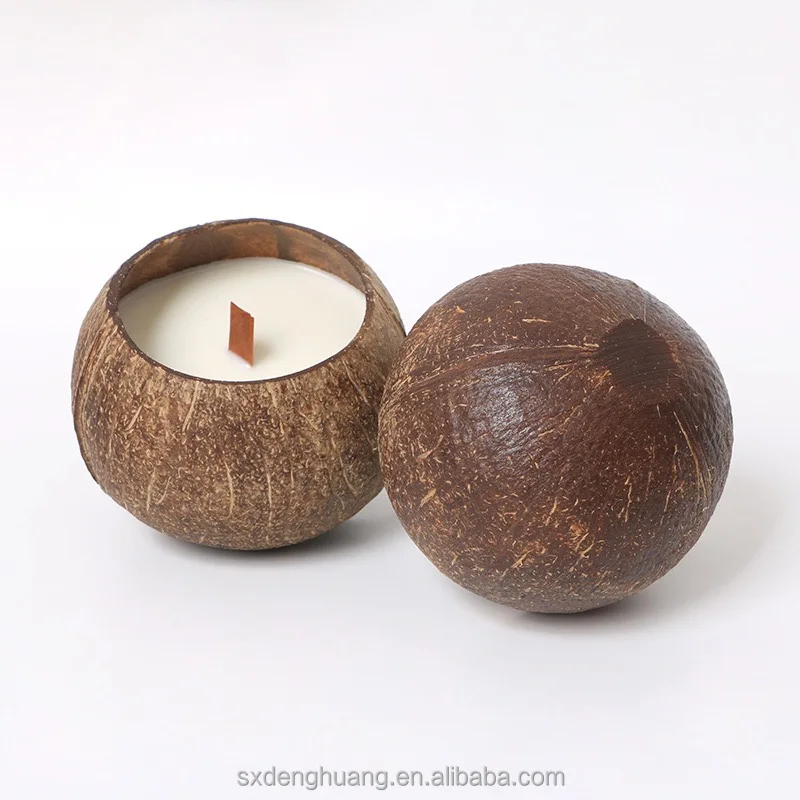 Nature Scented Coconut Shell Candle, Coconut Bowl Candle,   Home Decor
