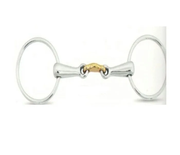 NEW HORSE LOOSE RING SNAFFLE BITS WITH GERMAN SILVER french LINK