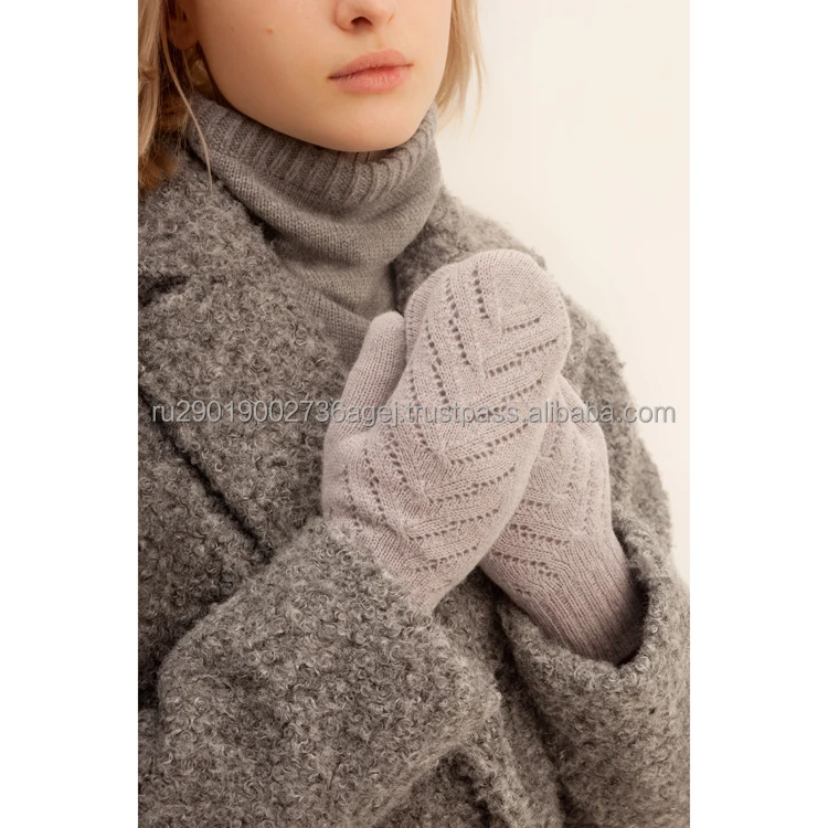 Качественные женские вязаные варежки для зимнего исторического сезона ручная работа Оренбурга оптовые цены пуховая трикотажная одежда