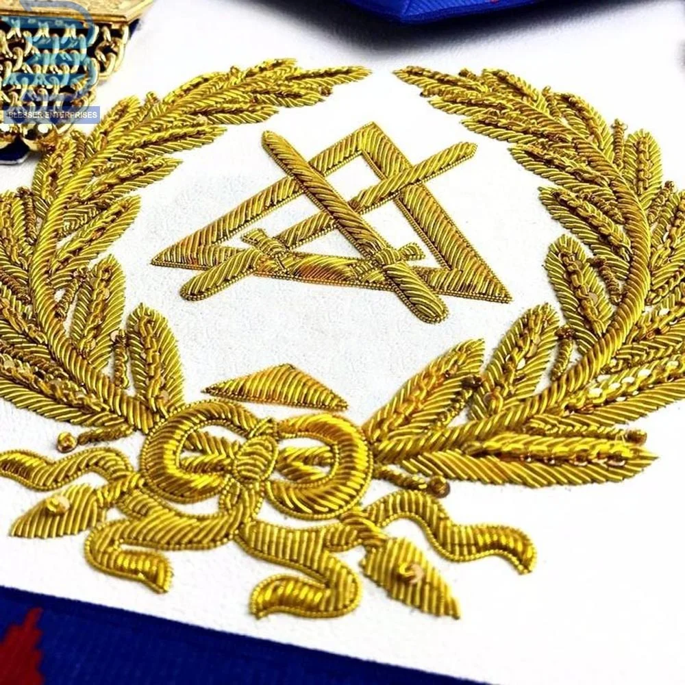 Wholesale Manufacturer Custom Embroidered Freemasonry Regalia Masonic Royal Arch Grand Chapter Apron