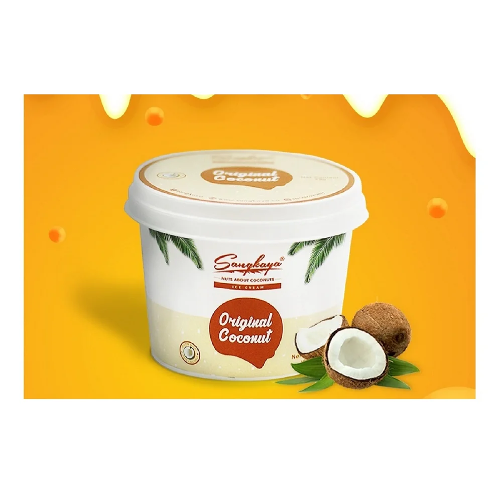 
Dairy Products 16.1% Brix Pasteurised Coconut Milk 100ml Cup Original Coconut Ice Cream 