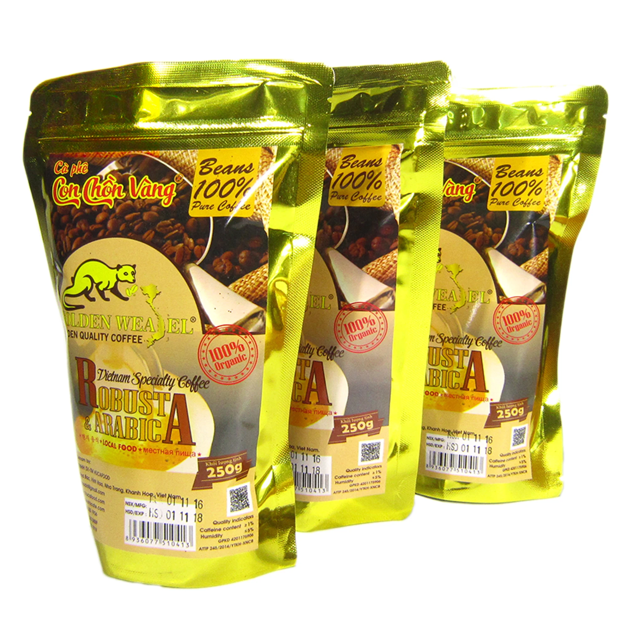 Blend Arabica & Robusta  Bean / Ground - Medium Roasted - Premium quality From Vietnam