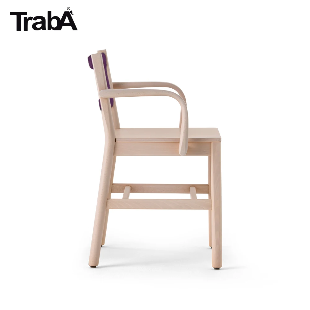 Best Quality armchair solid beech frame color rope backrest