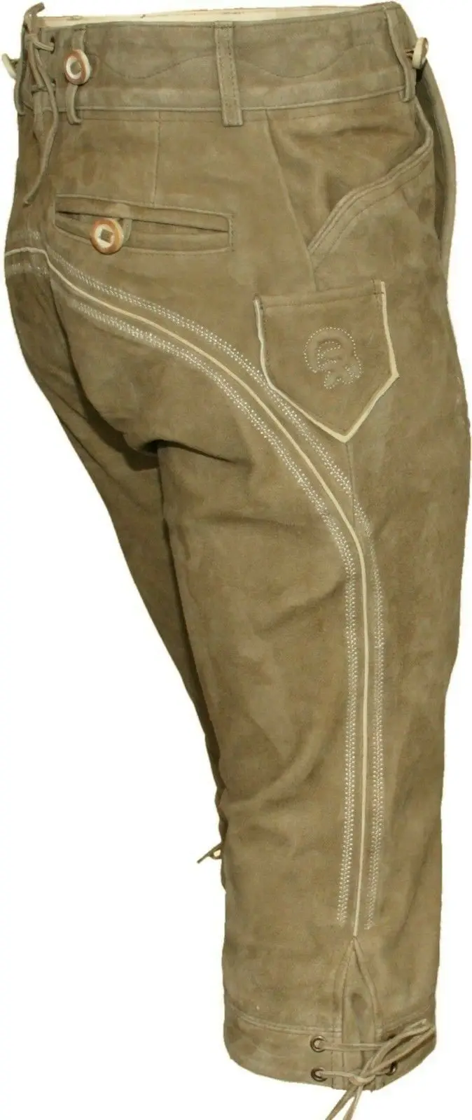 Custom New Bavarian Oktoberfest Lederhosen German Real Leather with Matching suspenders Short Traditional Pants