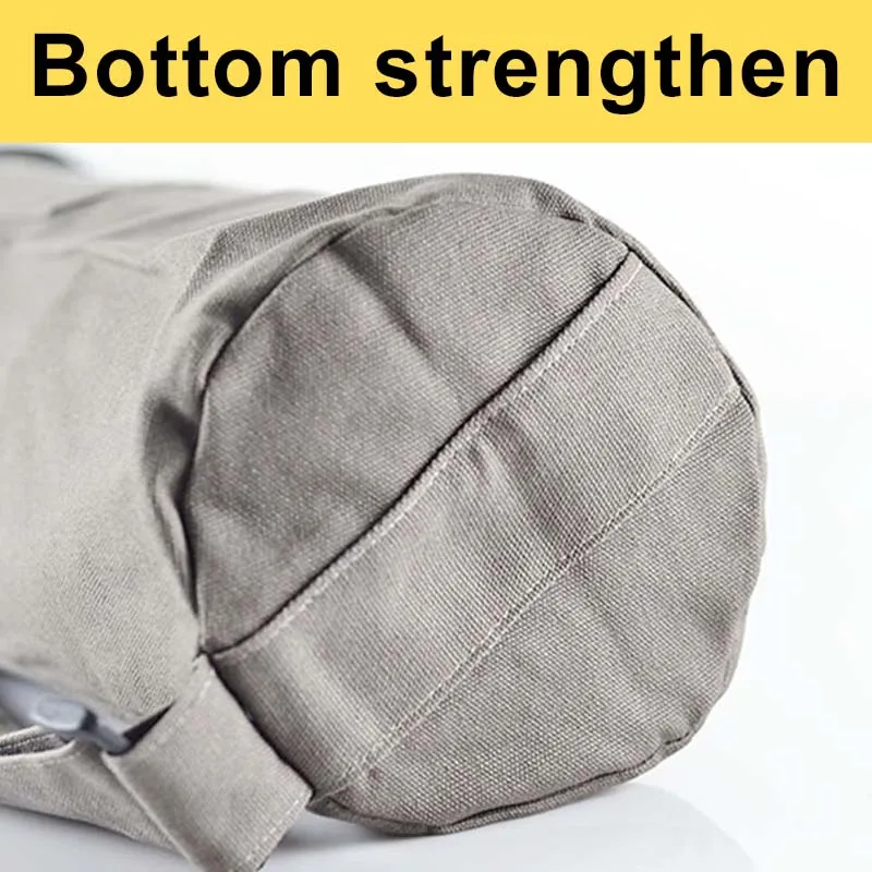 
BSCI factory zipper big openning yoga mat bag cotton canvas private label 